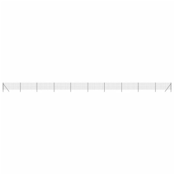 Maschendrahtzaun Anthrazit 0,8x25 m Verzinkter Stahl