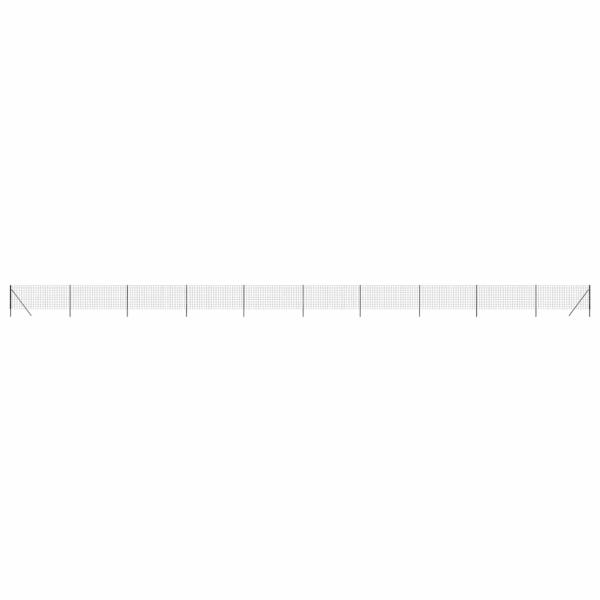 Maschendrahtzaun Anthrazit 1x25 m Verzinkter Stahl