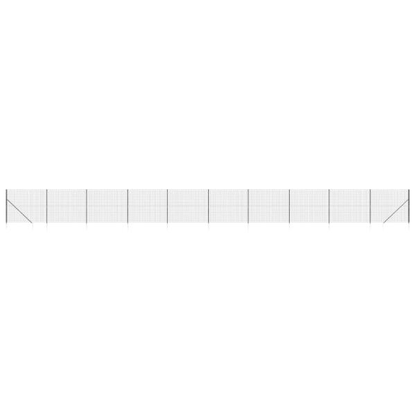 Maschendrahtzaun mit Bodenhülsen Anthrazit 1,4x25 m