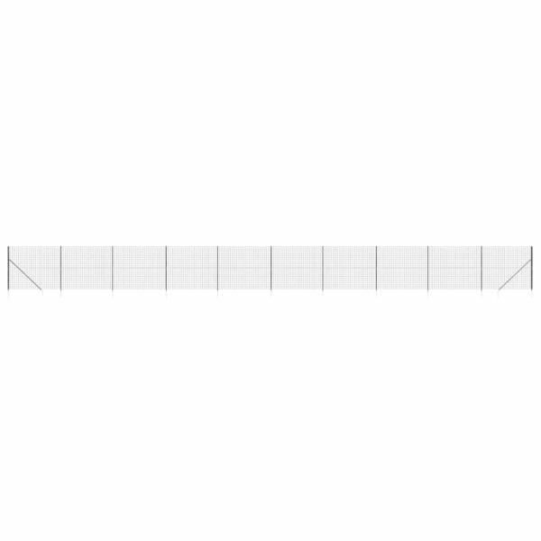 Maschendrahtzaun mit Bodenhülsen Anthrazit 1,4x25 m