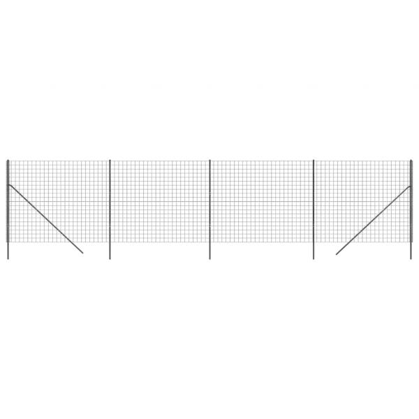 Maschendrahtzaun Anthrazit 2,2x10 m Verzinkter Stahl