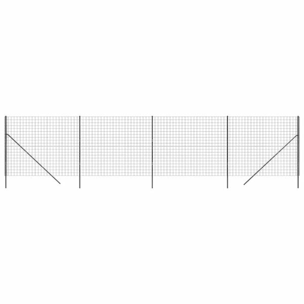 Maschendrahtzaun Anthrazit 2,2x10 m Verzinkter Stahl