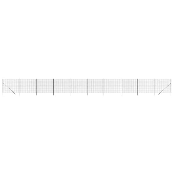 Maschendrahtzaun Anthrazit 1,6x25 m Verzinkter Stahl