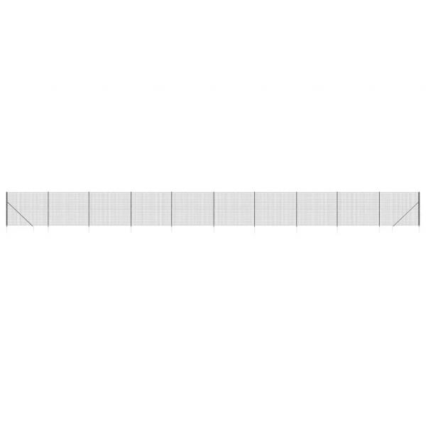 Maschendrahtzaun mit Bodenhülsen Anthrazit 2,2x25 m