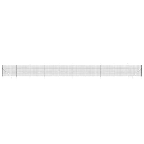 Maschendrahtzaun mit Bodenhülsen Anthrazit 2,2x25 m