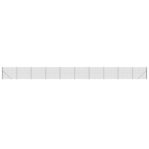 Maschendrahtzaun mit Bodenhülsen Anthrazit 1,6x25 m