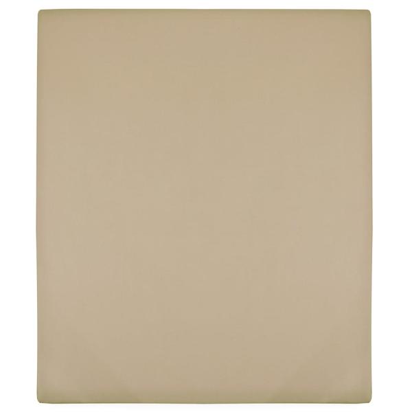 ARDEBO.de - Spannbettlaken Jersey Taupe 140x200 cm Baumwolle 