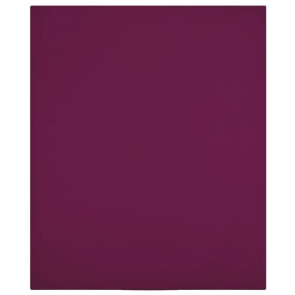ARDEBO.de - Spannbettlaken Jersey Bordeauxrot 90x200 cm Baumwolle