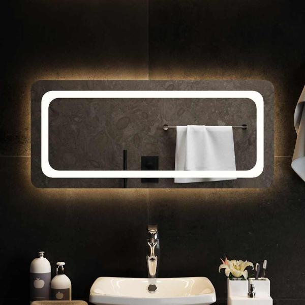 LED-Badspiegel 90x40 cm