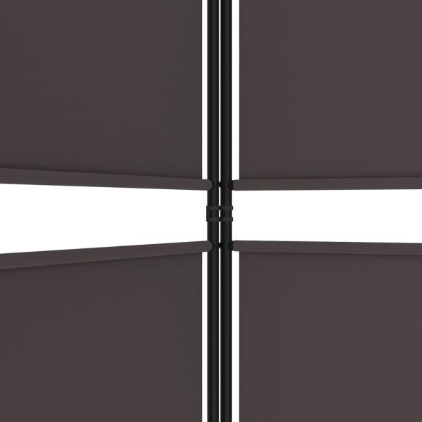 ARDEBO.de - 4-tlg. Paravent Braun 200x200 cm Stoff