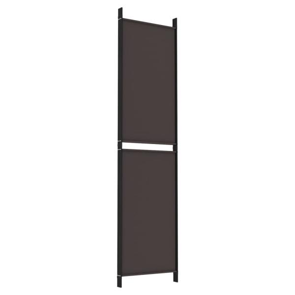 4-tlg. Paravent Braun 200x200 cm Stoff