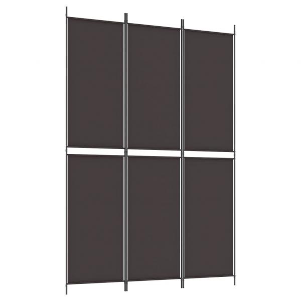 ARDEBO.de - 3-tlg. Paravent Braun 150x220 cm Stoff