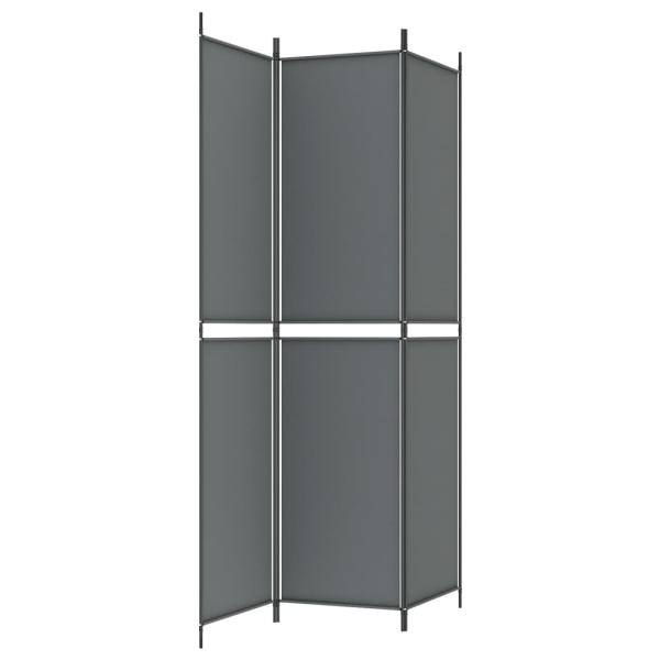 3-tlg. Paravent Anthrazit 150x220 cm Stoff