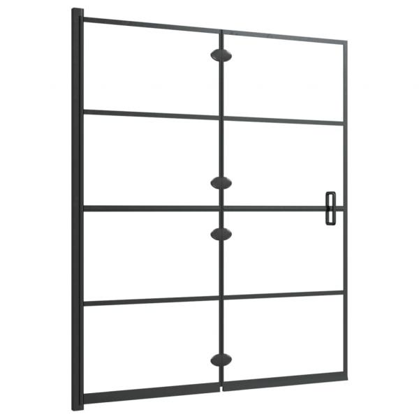 Faltbare Duschkabine ESG 120x140 cm Schwarz