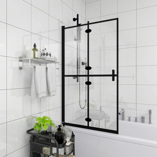Faltbare Duschkabine ESG Schwarz 80x140 cm