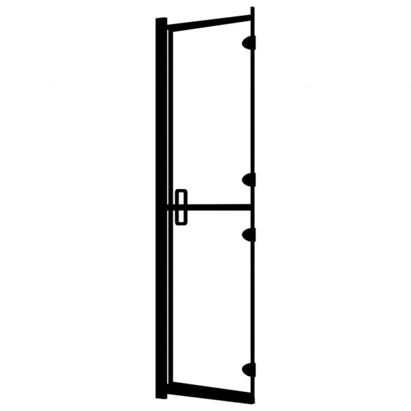 Faltbare Duschkabine ESG Schwarz 80x140 cm