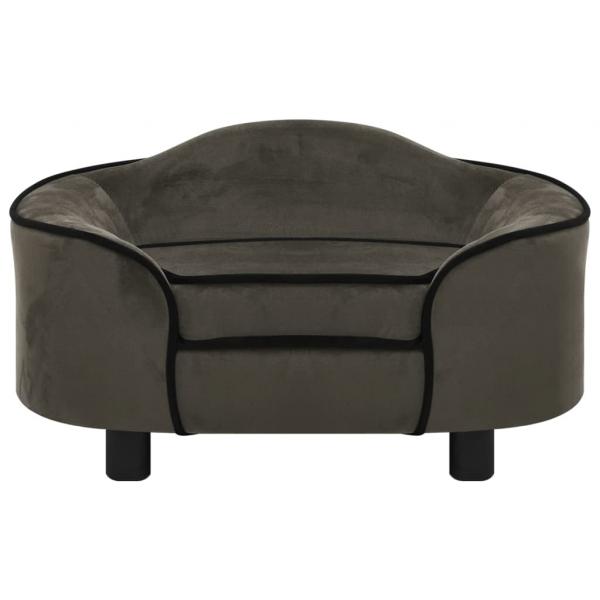 Hundesofa Dunkelgrau 67x47x36 cm Plüsch