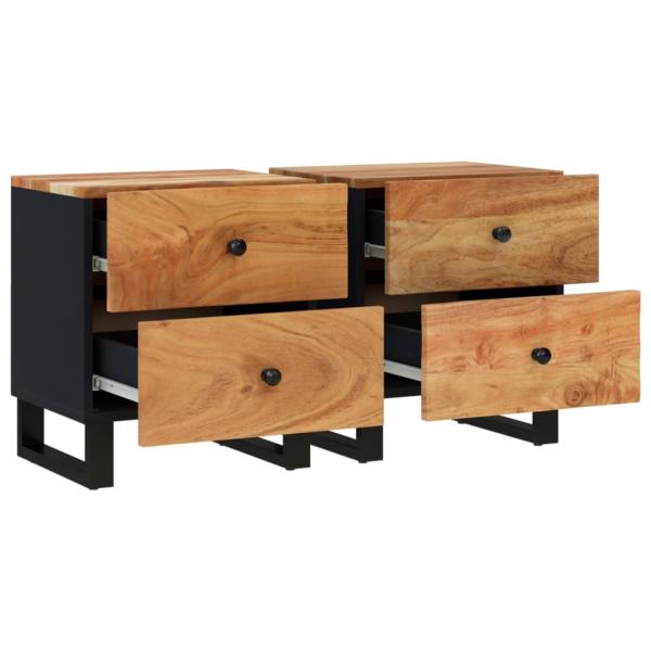 ARDEBO.de - Nachttische 2 Stk. 40x33x46 cm Massivholz Akazie