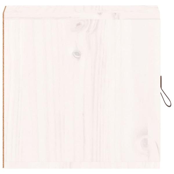 Wandschränke 2 Stk. Weiß 31,5x30x30 cm Massivholz Kiefer