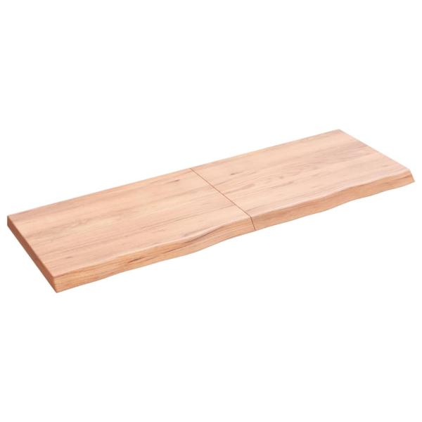 ARDEBO.de - Wandregal Hellbraun 120x40x(2-4) cm Massivholz Eiche Behandelt