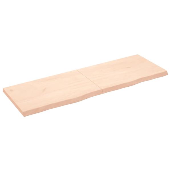 ARDEBO.de - Wandregal 180x60x(2-6) cm Massivholz Eiche Unbehandelt