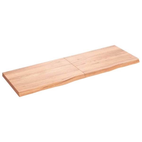 ARDEBO.de - Wandregal Hellbraun 180x60x(2-6) cm Massivholz Eiche Behandelt