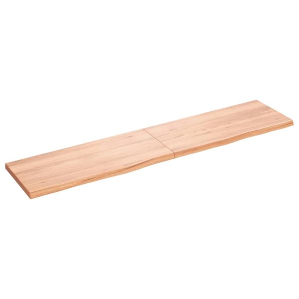 ARDEBO.de - Wandregal Hellbraun 180x40x(2-4) cm Massivholz Eiche Behandelt