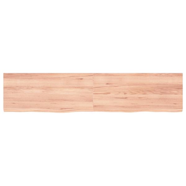 Wandregal Hellbraun 180x40x(2-4) cm Massivholz Eiche Behandelt