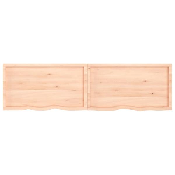Wandregal 220x60x(2-6) cm Massivholz Eiche Unbehandelt