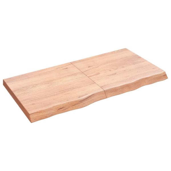 ARDEBO.de - Wandregal Hellbraun 120x60x(2-6) cm Massivholz Eiche Behandelt