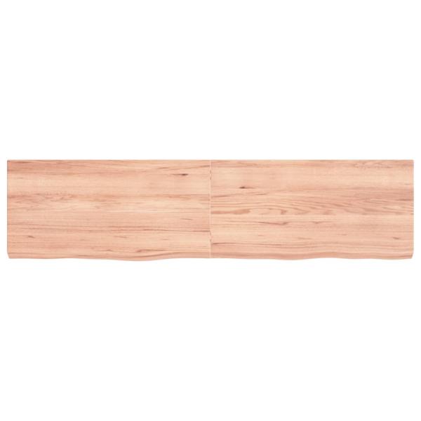 Wandregal Hellbraun 160x40x(2-6) cm Massivholz Eiche Behandelt