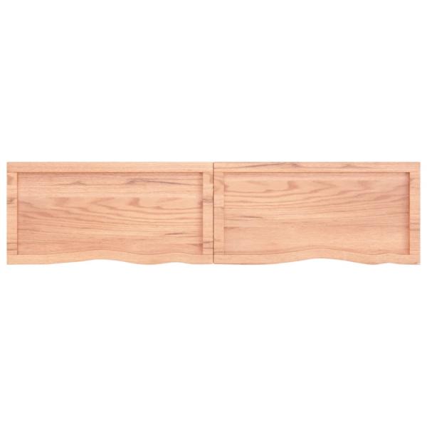 Wandregal Hellbraun 160x40x(2-6) cm Massivholz Eiche Behandelt