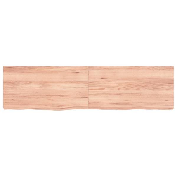 ARDEBO.de - Wandregal Hellbraun 120x30x(2-4) cm Massivholz Eiche Behandelt