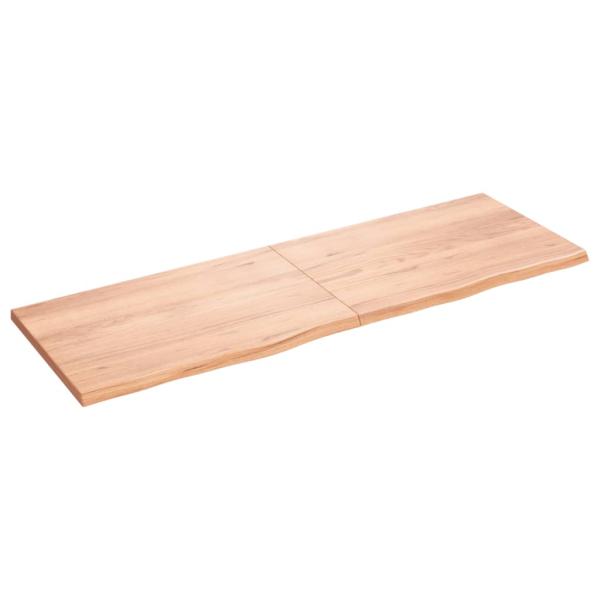 ARDEBO.de - Wandregal Hellbraun 180x60x(2-4) cm Massivholz Eiche Behandelt