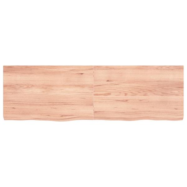 Wandregal Hellbraun 160x50x(2-6) cm Massivholz Eiche Behandelt