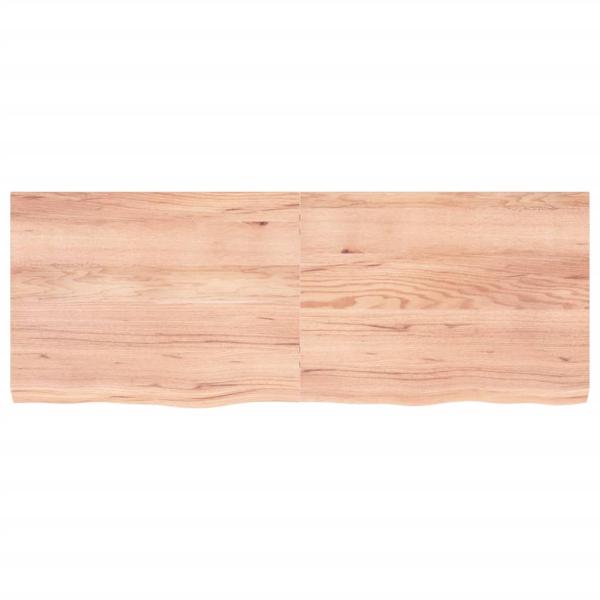Wandregal Hellbraun 160x60x(2-6) cm Massivholz Eiche Behandelt