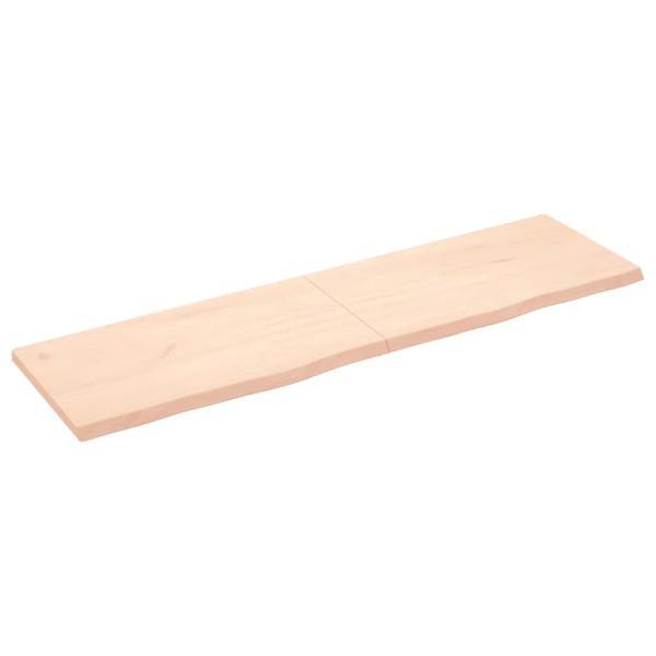 ARDEBO.de - Wandregal 180x50x(2-4) cm Massivholz Eiche Unbehandelt