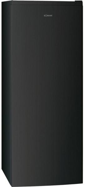 Bomann Stand Gefrierschrank GS 7343, dunkle Edelstahl-Optik, 54 cm breit, Schnellgefrierfunktion, 161 L, Total No Frost, 3 Gefrierschubladen