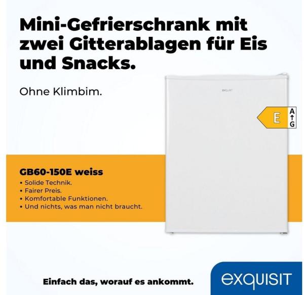Exquisit GB60-150E weiß Mini Gefrierschrank, 42L