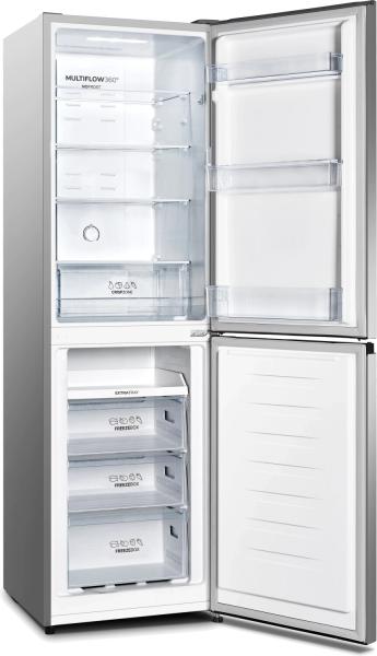 Gorenje NRK418ECS4 Kühl-Gefrierkombination, grau, 256L, 55cm breit, LED Beleuchtung, NoFrost Plus *ANGEBOT*