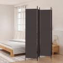  4-tlg. Paravent Braun 200x220 cm Stoff