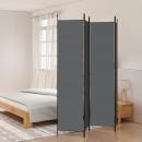  4-tlg. Paravent Anthrazit 200x220 cm Stoff