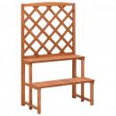 Blumentreppe mit Rankgitter 70x42x115 cm Massivholz Tanne  