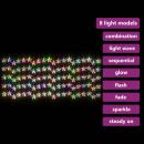 LED Sternenvorhang Lichterkette 500 LED Bunt 8 Funktionen