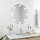 Wandspiegel mit LED-Beleuchtung Rund Glas 