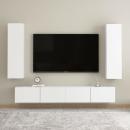 4-tlg. TV-Schrank-Set Weiß Holzwerkstoff