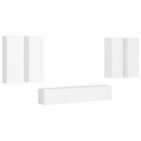 6-tlg. TV-Schrank-Set Weiß Holzwerkstoff