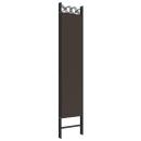 5-tlg. Paravent Braun 200x200 cm Stoff