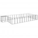 Hundezwinger Schwarz 22,99 m² Stahl  