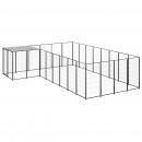 Hundezwinger Schwarz 10,89 m² Stahl  
